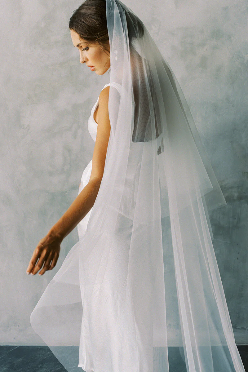ELLA II veil Soft White 120" sale $295 (Illusion Tulle)