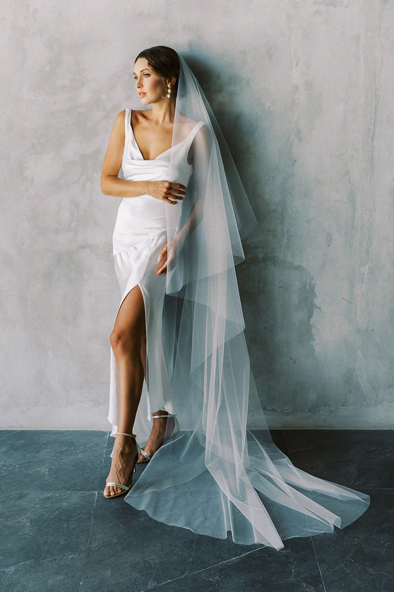 ELLA II veil Soft White 120" sale $295 (Illusion Tulle)