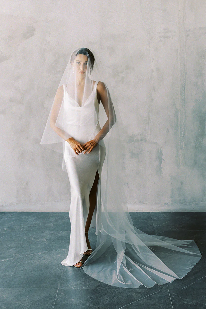 ELLA II veil Soft White 120" sale $295 (Illusion Tulle)