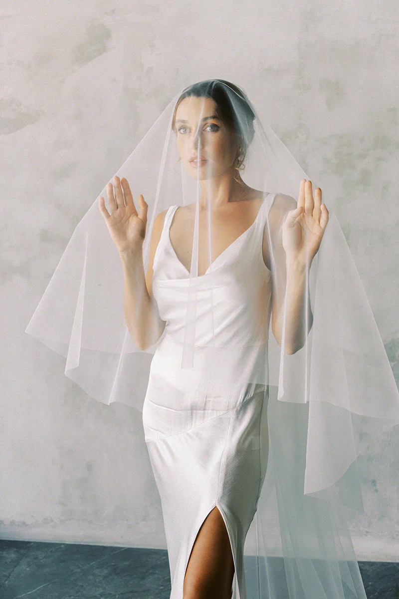 ELLA II veil Soft White 120" sale $295 (Illusion Tulle)